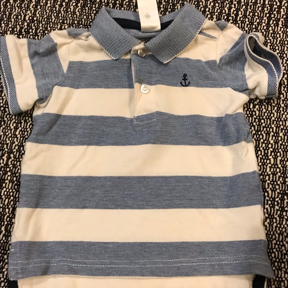 3/$15 H&M Baby Striped Polo Shirt 6-9 mo - Picture 10 of 11